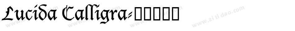 Lucida Calligra字体转换